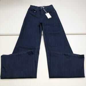 Good American 2/26x33 Indigo Denim Good Waist Palazzo Jeans High Rise Wide Leg